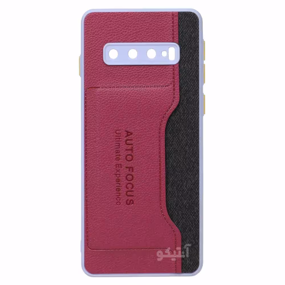 قاب جاکارتی دار دو رنگ محافظ لنزدار مناسب برای Samsung S10-زرشکی