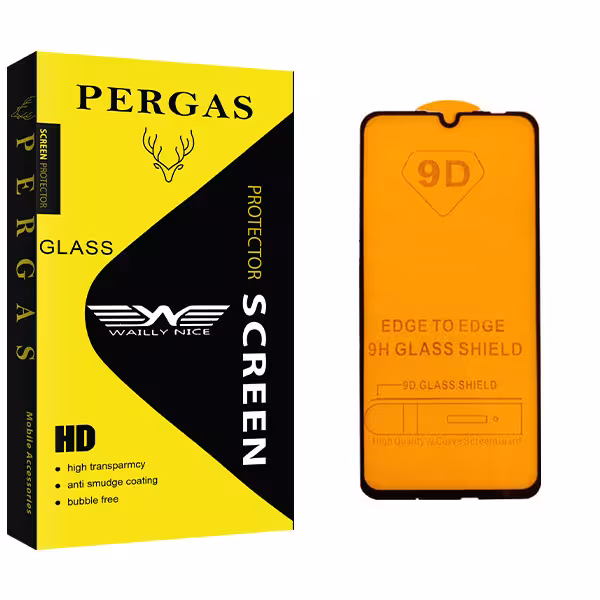 محافظ صفحه نمایش 9D وایلی نایس مدل Pergas Glass مناسب برای گوشی موبایل هوآوی p smart 2019