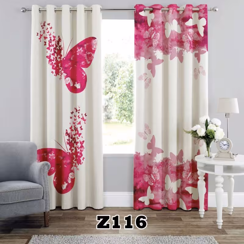 پرده سه بعدی طرح پروانه