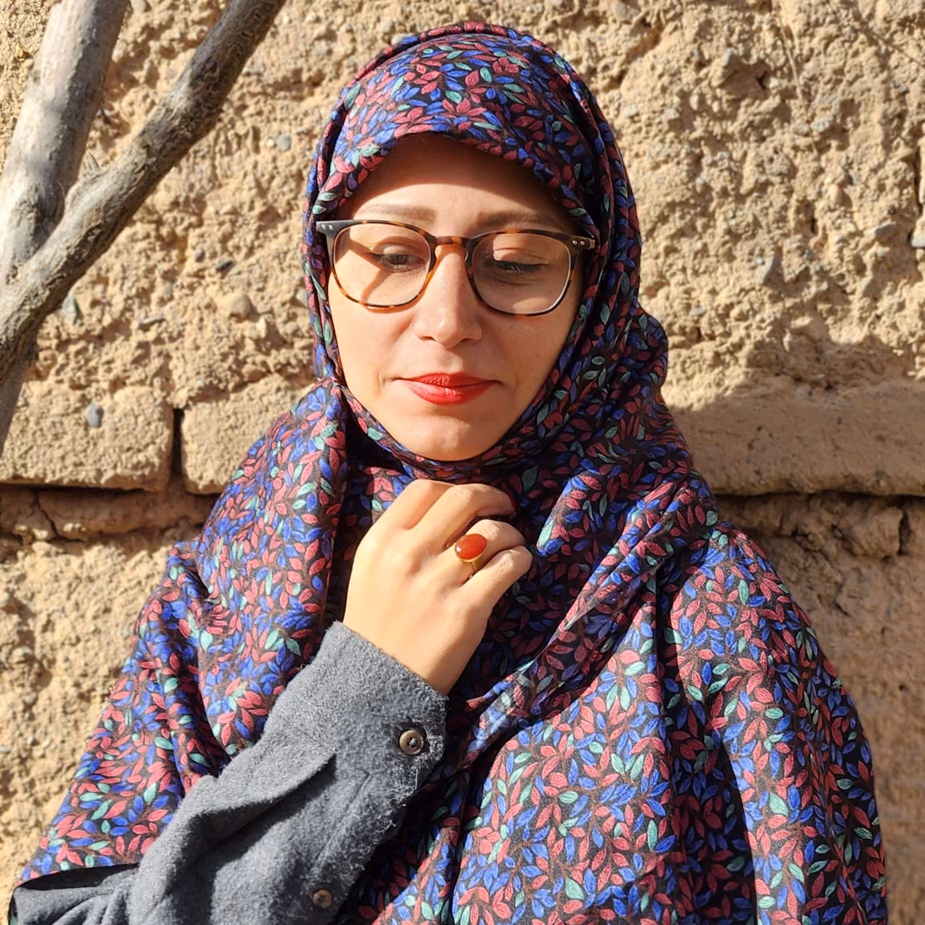 روسری گلدار نخی قواره 140
