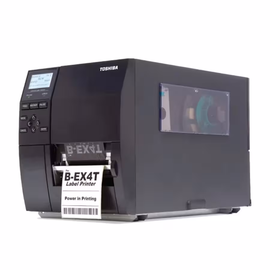 پرینتر لیبل زن توشیبا B-EX4T1 203dpi (USB,LAN)   Rewinder
