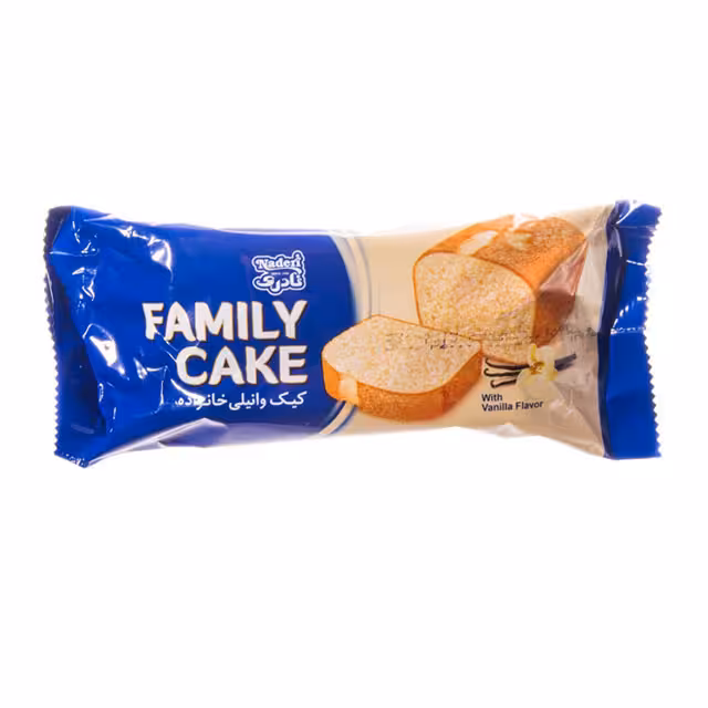 کیک وانیلی خانواده نادری 130 گرمی
