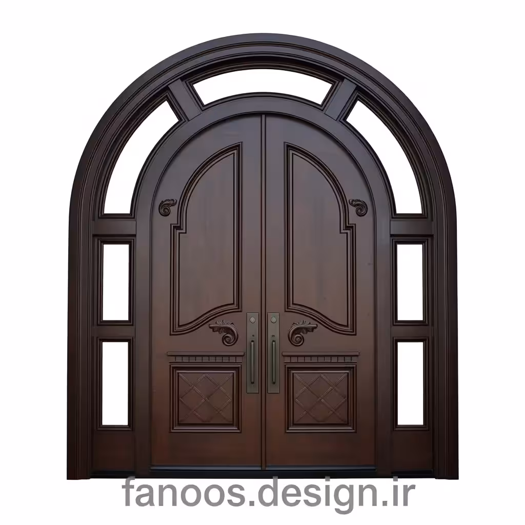 درب ورودی دو لنگه کلاسیک سر در قوسی کد 30361