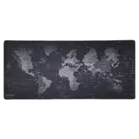 موس پد گیمینگ طرح نقشه جهان مشکی سایز 90 در 40