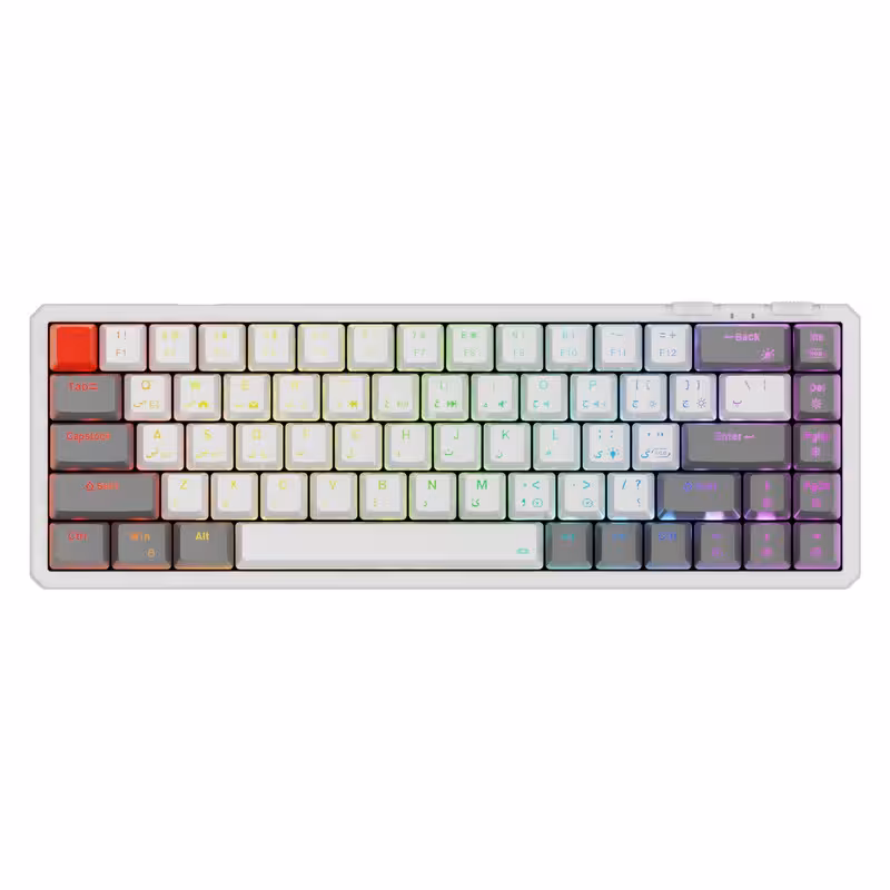 کیبورد گیمینگ فاطر مدل KCR-8000B، مکانیکال سوییچ قرمز، Tenkeyless، نورپردازی RGB | کالا مکس