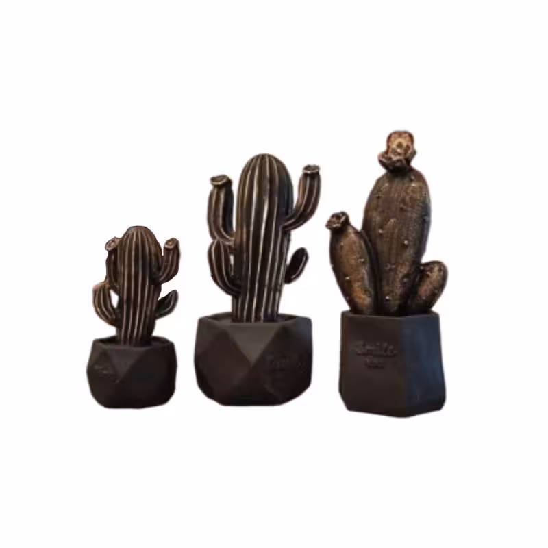 مجسمه مدل کاکتوس مجموعه 3 عددی