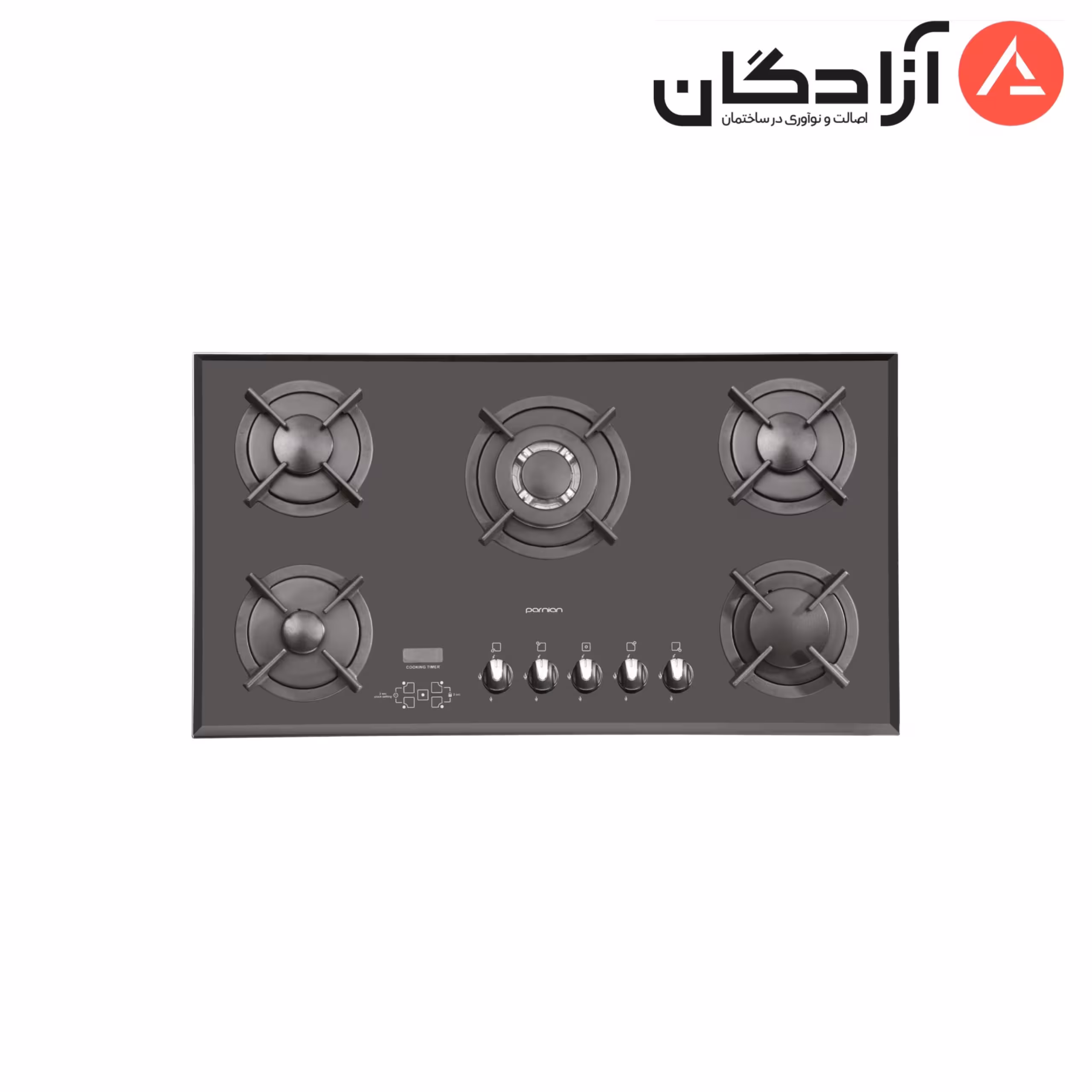 اجاق گاز شیشه ای پرنیان استیل PB5207D