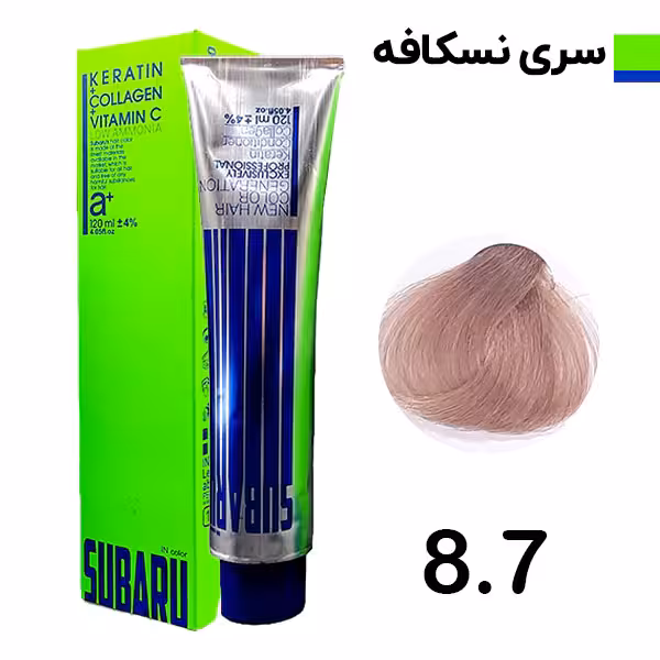 رنگ مو بلوند نسکافه ای روشن سوبارو شماره 87
