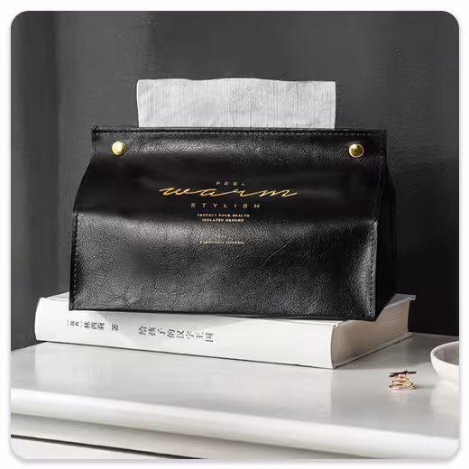 جای دستمال کاغذی مدل چرم مصنوعی