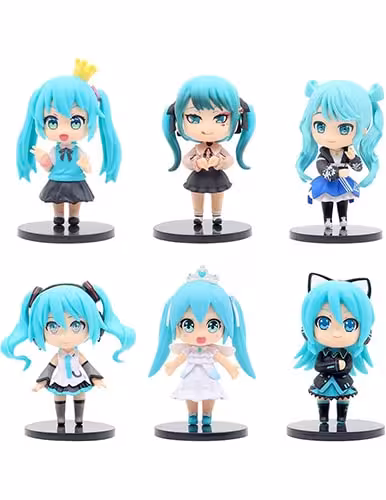 فیگور انیمه هاتسونه میکو Hatsune Miku ست 6 عددی