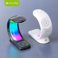 شارژر وایرلس استند چندکاره مگنتی باوین Bavin PC1071 با دوسال ضمانت - 69370644