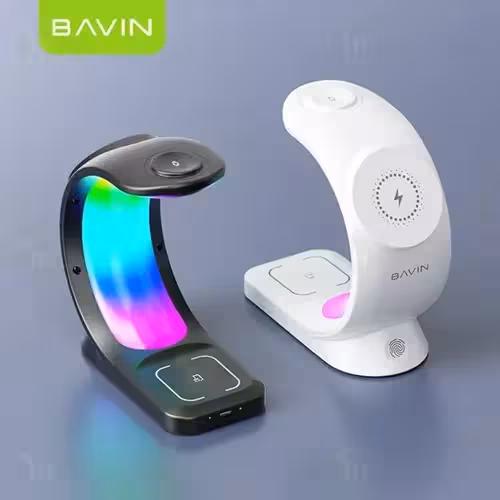 شارژر وایرلس استند چندکاره مگنتی باوین Bavin PC1071 با دوسال ضمانت - 69370644