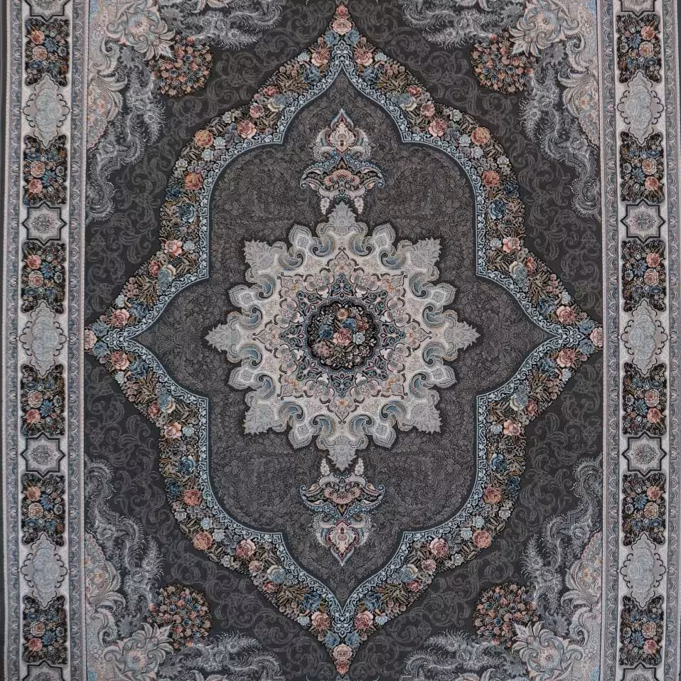 فرش  اکرلیک  12 متری 700 شانه طرح کارینارنگ دودی کد N133