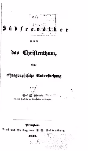 خرید و دانلود نسخه کامل کتاب Die Südseevölker und das Christenthum, eine ethnographische Untersuchung