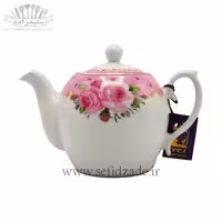 قوری چینی شکس (SHEX) مدل مجید گل صورتی 1000ml