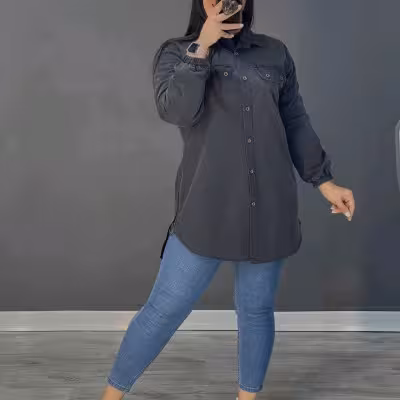 مانتو اسپرت زنانه جین مدل مانتو بغل زیپ جین نیل