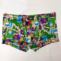 شورت مردانه پادار کولسی طرح ریک اند مورتی سبز