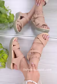 کفش صندل زنانه رکابدار ضربدری رها