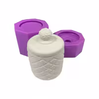 قالب سیلیکونی شات درب دار الماسی قطر 8 ارتفاع با درب 13 سانت