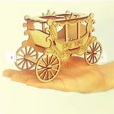 پازل سه بعدی چوبی طرح کالسکه