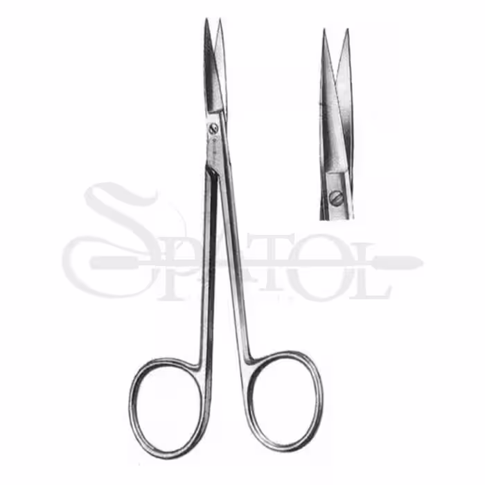قیچی اریس سر صاف 11.5cm Iris Scissors دنتال دیوایس Dental Devices
