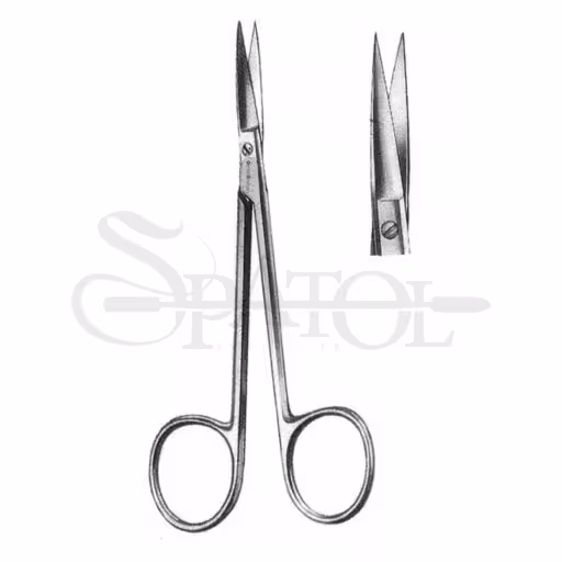 قیچی اریس سر صاف 11.5cm Iris Scissors دنتال دیوایس Dental Devices