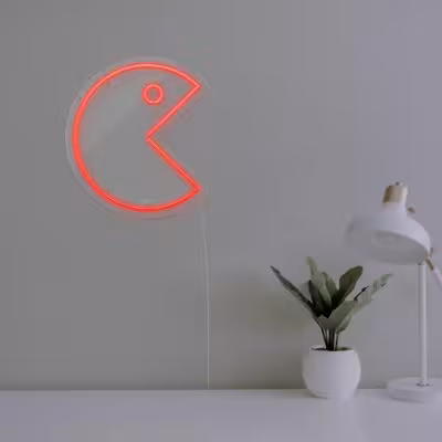 چراغ دیواری نئون دیزاین طرح Packman_RD