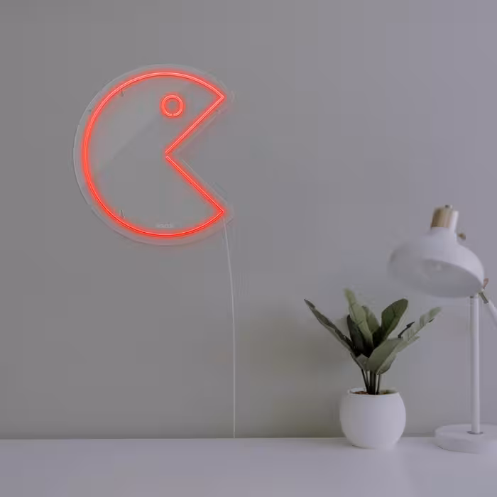 چراغ دیواری نئون دیزاین طرح Packman_RD