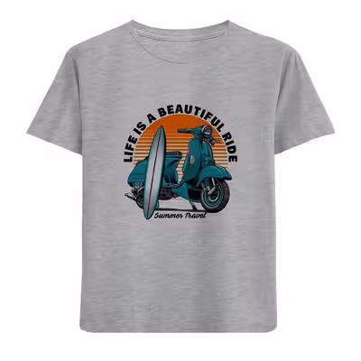 تی شرت آستین کوتاه بچگانه مدل موتور D334