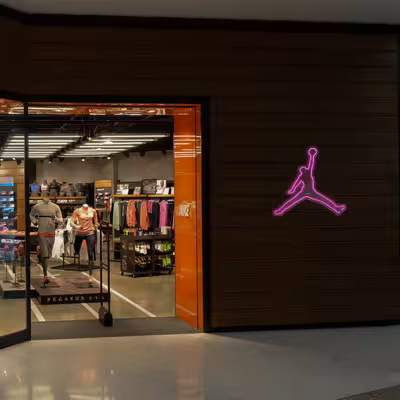 چراغ دیواری نئون دیزاین طرح Jordan_PN