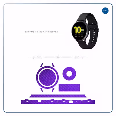 برچسب ماهوت طرح Purple-Fiber مناسب برای ساعت هوشمند سامسونگ Galaxy Watch Active 2 44mm