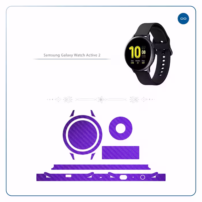برچسب ماهوت طرح Purple-Fiber مناسب برای ساعت هوشمند سامسونگ Galaxy Watch Active 2 44mm