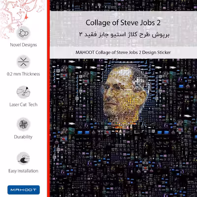برچسب پوششی ماهوت مدل 2 Collage of Steve Jobs-FullSkin مناسب برای گوشی موبایل سونی Xperia XZ1