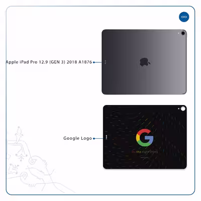 برچسب پوششی ماهوت مدل Google-Logo مناسب برای تبلت اپل iPad Pro 12.9 (GEN 3) 2018 A1876
