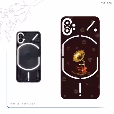 برچسب پوششی ماهوت مدل Gramophone Nostalgia مناسب برای گوشی موبایل ناتینگ Phone 1