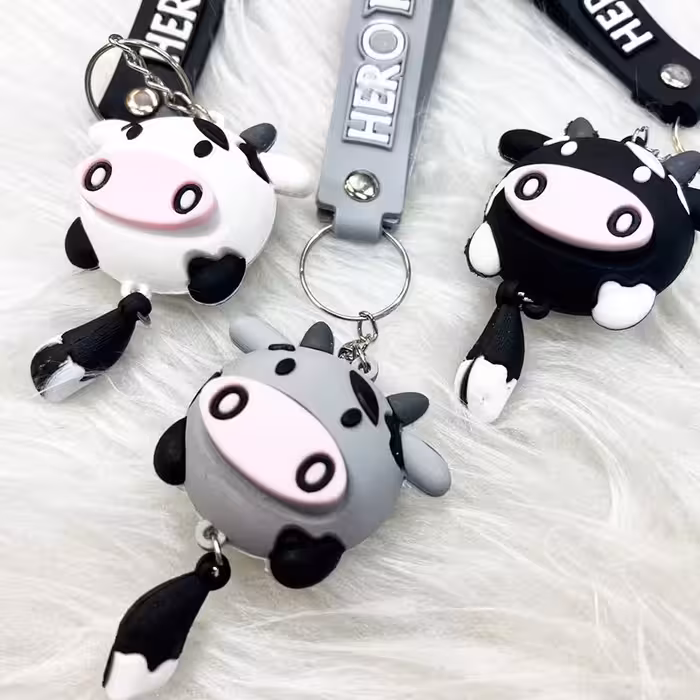 جاکلیدی مدل سیلیکونی طرح گاو فانتزی کد 50