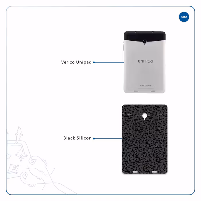 برچسب پوششی ماهوت مدل Black-Silicon مناسب برای تبلت وریکو Unipad