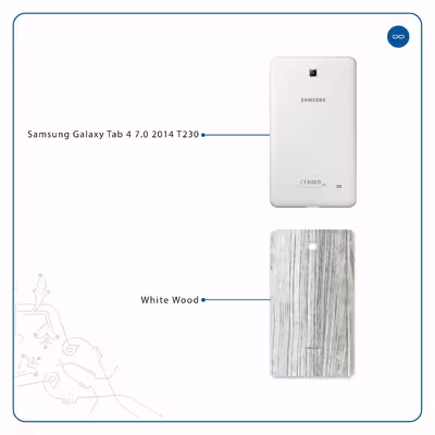 برچسب پوششی ماهوت مدل White Wood مناسب برای تبلت سامسونگ Galaxy Tab 4 7.0 2014 T230