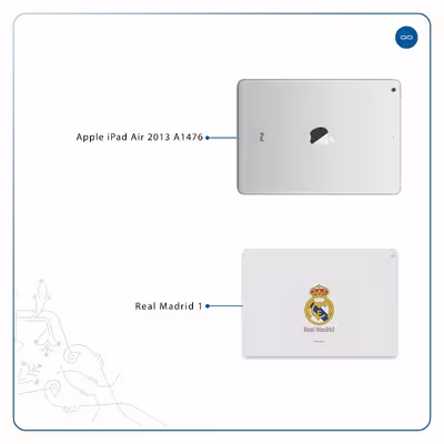 برچسب پوششی ماهوت مدل Real-Madrid مناسب برای تبلت اپل iPad Air 2013 A1476