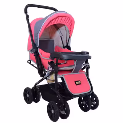 ست کالسکه و کریر مدل درختی کد 1090به همراه روروئک و ساک لوازم کودک