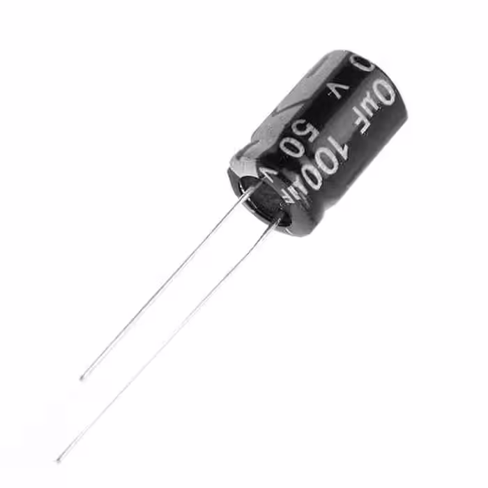 خازن الکترولیت 100 میکروفاراد 50 ولت کد 650 بسته 10 عددی