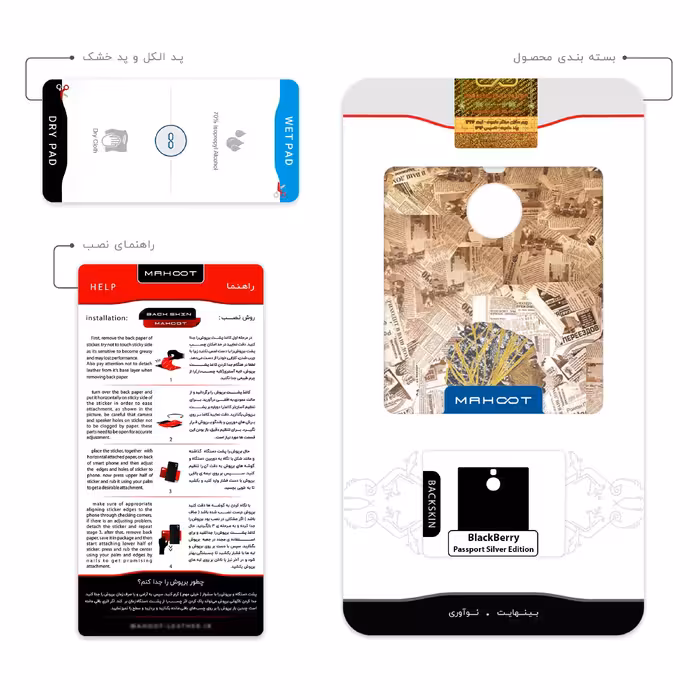 برچسب پوششی ماهوت مدل Collage of African Women مناسب برای گوشی موبایل بلک بری Passport Silver Edition