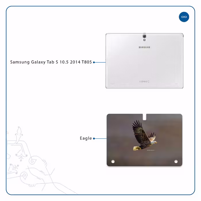 برچسب پوششی ماهوت مدل Eagle مناسب برای تبلت سامسونگ Galaxy Tab S 10.5 2014 T805