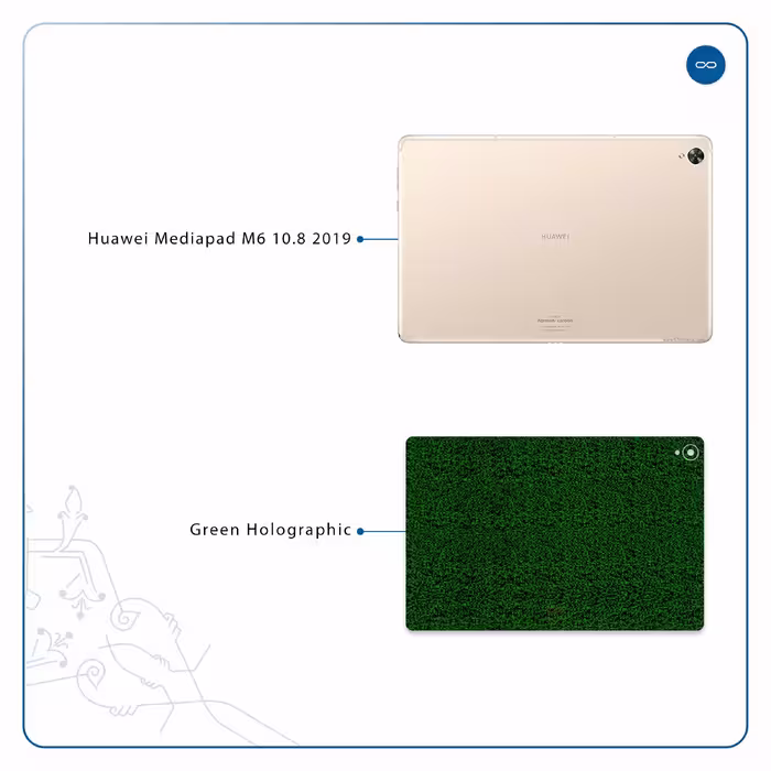 برچسب پوششی ماهوت مدل Green-Holographic مناسب برای تبلت هوآوی Mediapad M6 10.8 2019