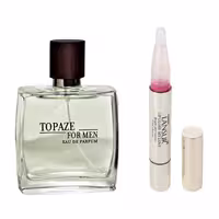ادو پرفیوم مردانه استاویتا مدل Topaze حجم 100 میلی لیتر به همراه لاک لب لنسور سری My Love شماره 02