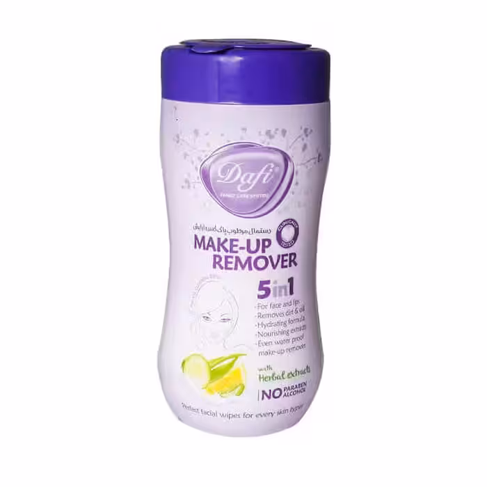 دستمال مرطوب استوانه ای پاک کننده ارایش دافی مدل آلوئه ورا بسته 70 عددی