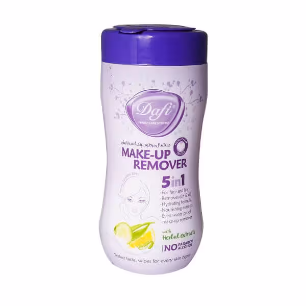 دستمال مرطوب استوانه ای پاک کننده ارایش دافی مدل آلوئه ورا بسته 70 عددی