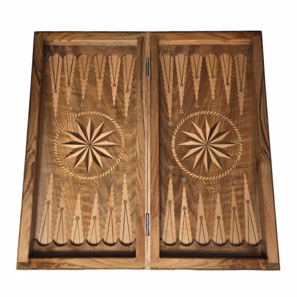 تخته نرد و شطرنج چوب گردو سنندج کد 223