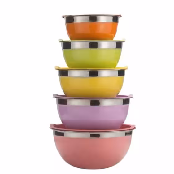 سرویس لگن  استیل درب دار  رنگی