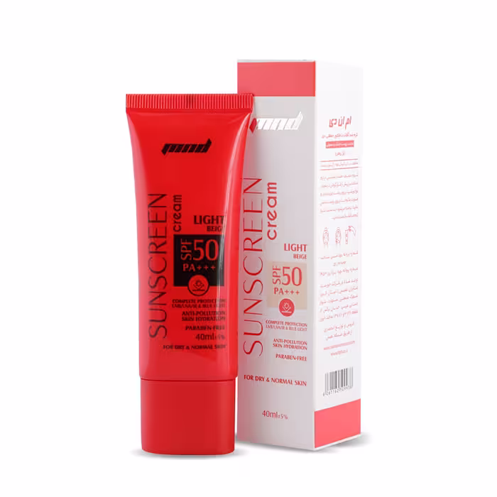 کرم ضد آفتاب با SPF 50 (بژ روشن) مناسب پوست خشک و معمولی 40 میلی لیتر